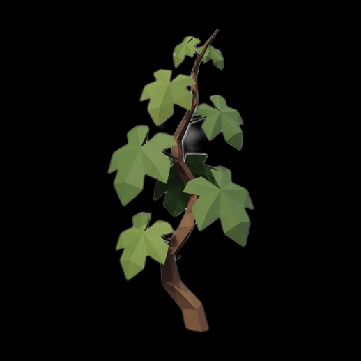 Lierre stylise 3D gratuit plante low poly