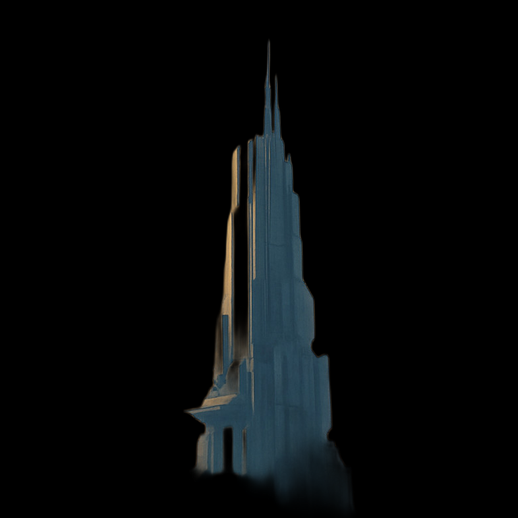 Gratte-ciel futuriste 3D gratuit style Burj Khalifa
