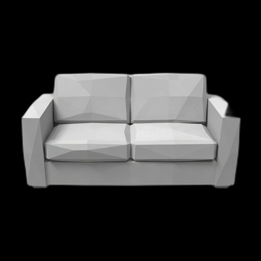 Canape moderne low poly 3D gratuit