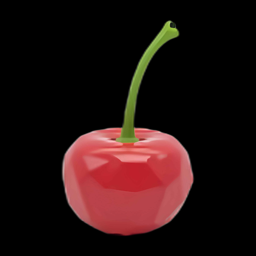 Cerise 3D polygonale rouge