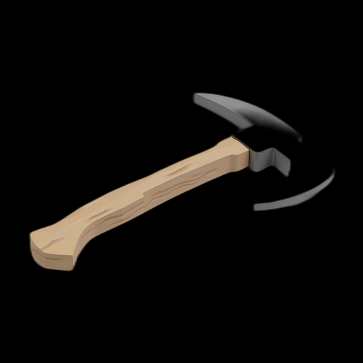 Piolet 3D avec manche en bois