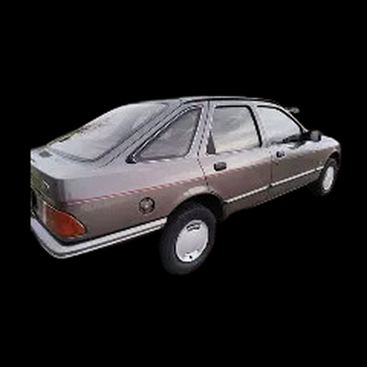 Voiture berline vintage 3D gratuit marron années 80