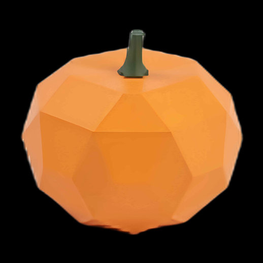 Citrouille géométrique 3D orange