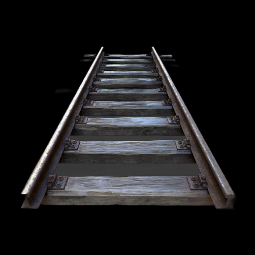 Rails de chemin fer 3D gratuit realiste