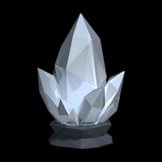 Cristal magique 3D gratuit style low poly