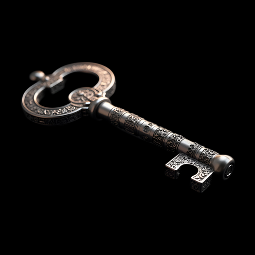Clé ornementale antique en 3D