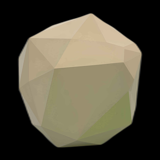 Asset 3D : Polyèdre beige low-poly