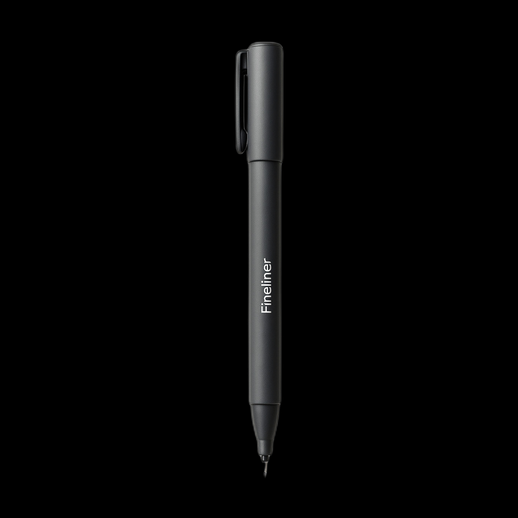 Stylo Fineliner noir isolé