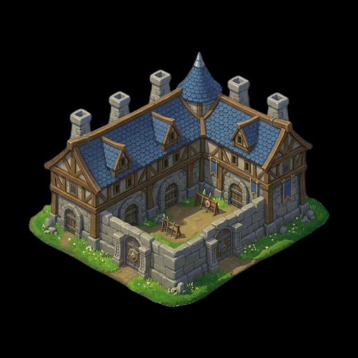 Asset 3D : Caserne médiévale