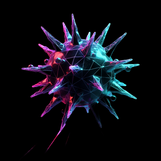 Modèle 3D de virus stylisé
