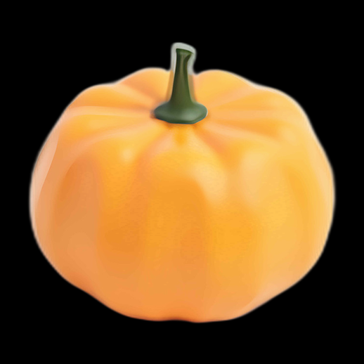 Citrouille 3D orange réaliste
