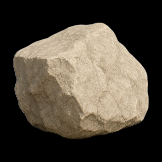 Rocher beige réaliste en 3D