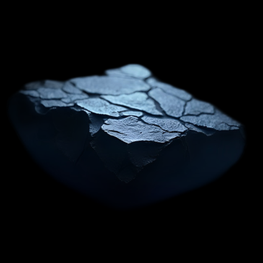 Fragment de roche stylisé en 3D