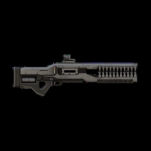 Fusil futuriste 3D gris texturé