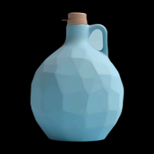Cruche d'eau 3D stylisée bleue