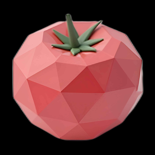 Tomate 3D Low Poly - modele 3D gratuit