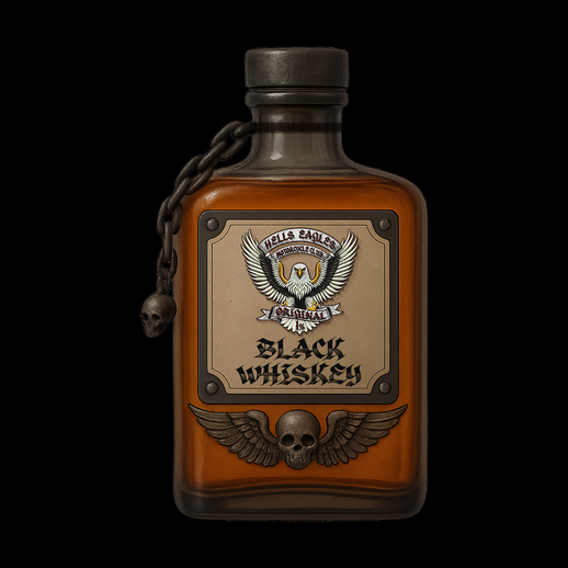 Bouteille whisky noire 3D gratuit style gothique - modele 3D gratuit