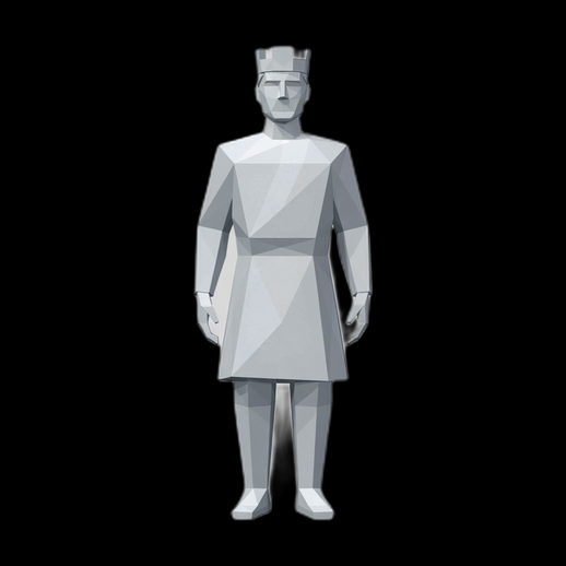 Roi low poly 3D gratuit stylise