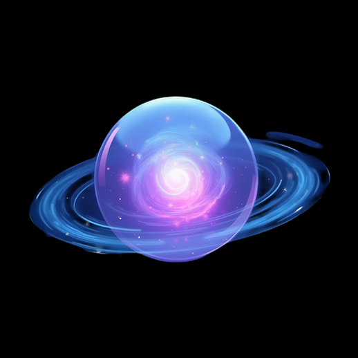 Sphere cosmique 3D gratuit avec anneaux lumineux