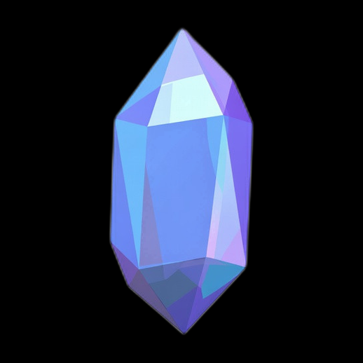 Cristal gemme 3D gratuit bleu facetté