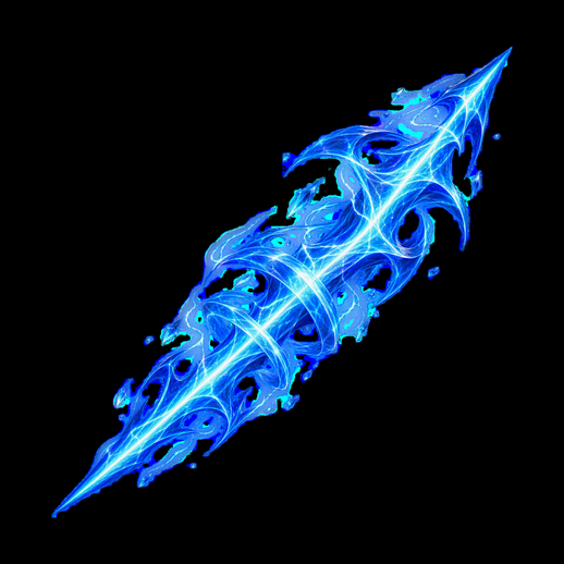 Éclair de glace magique 3D gratuit effet bleu - modele 3D gratuit