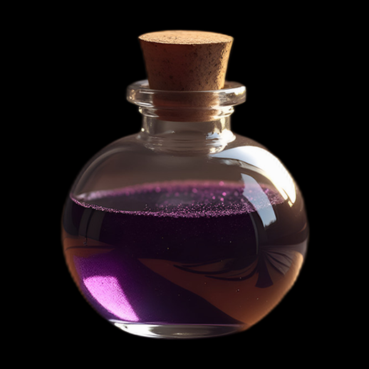 Potion violette dans une fiole