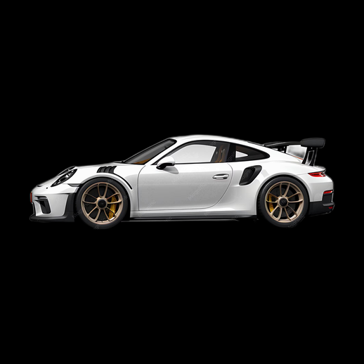 Voiture sport 3D gratuit type GT3 RS blanche