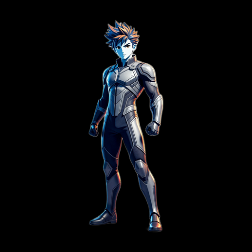Personnage futuriste 3D gratuit en armure sci-fi