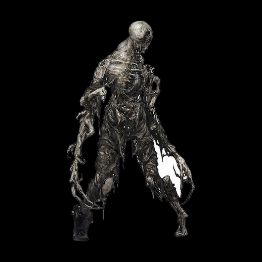 Monstre décharné en 3D