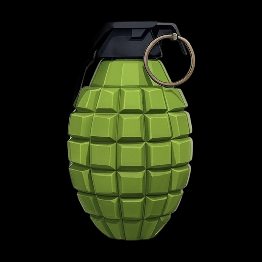 Grenade à main verte 3D - modele 3D gratuit