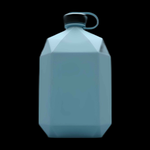 Bidon d'eau polygonal 3D isométrique