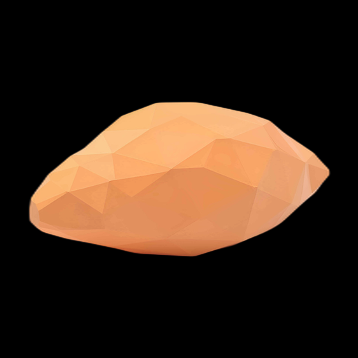 Patate Douce 3D Low Poly