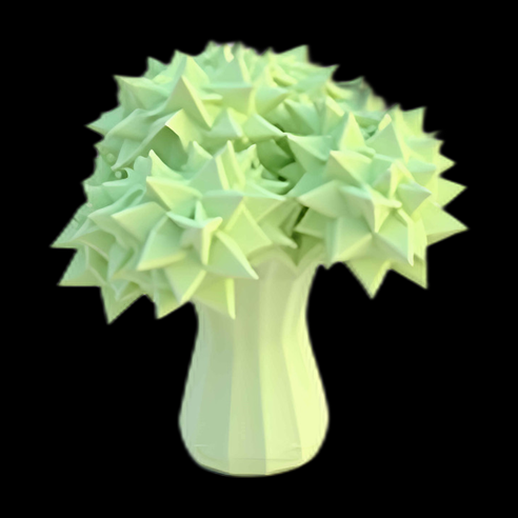 Vase low poly aux formes géométriques