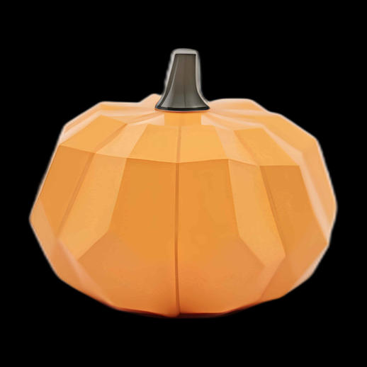 Citrouille 3D Low Poly Orange