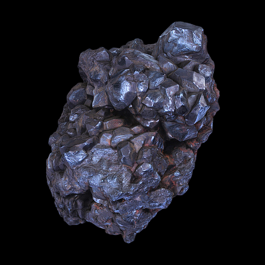 Asset 3D : agrégat d'hématite