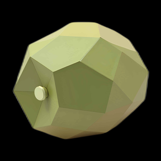 Pomme verte géométrique 3D