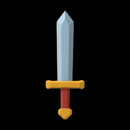 Épée 3D style dessin animé