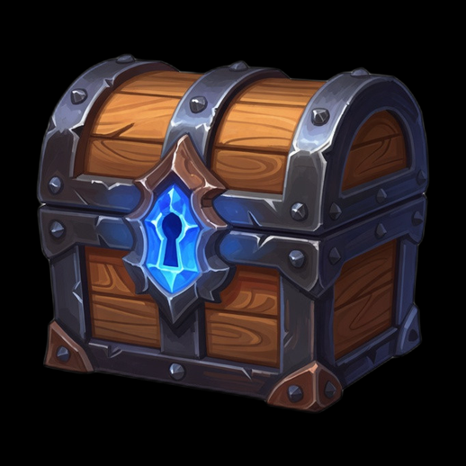 Coffre au tresor fantasy 3D gratuit stylise
