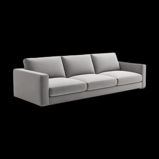 Canape moderne 3D gratuit trois places gris