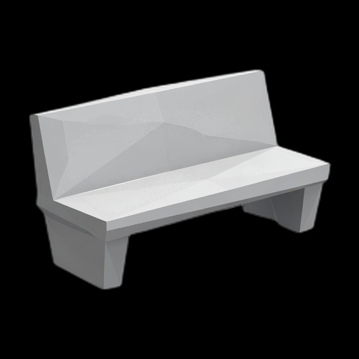 Banc moderne low poly 3D gratuit