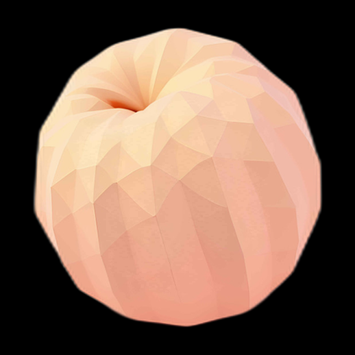 Pomme basse poly 3D - modele 3D gratuit