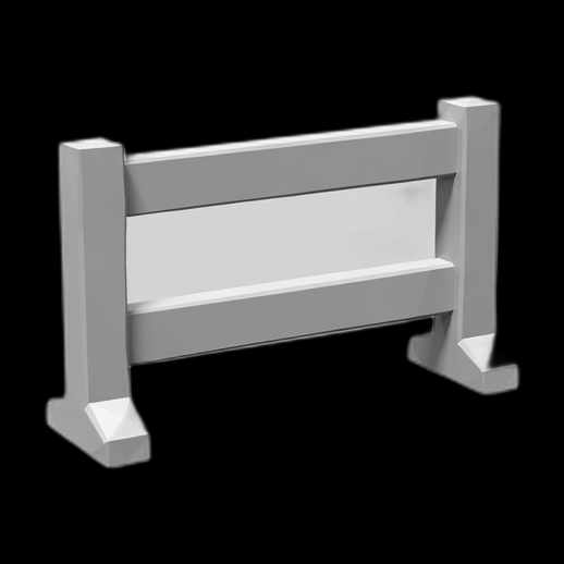 Barriere de securite 3D gratuit simple blanche - modele 3D gratuit