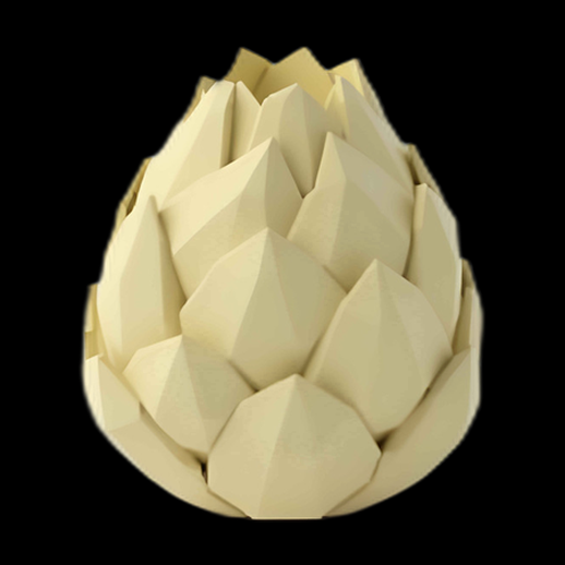 Artichaut 3D Low-Poly Ivorie - modele 3D gratuit