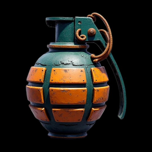 Grenade à main 3D texturée