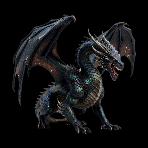 Dragon fantastique 3D gratuit avec ailes detaillees