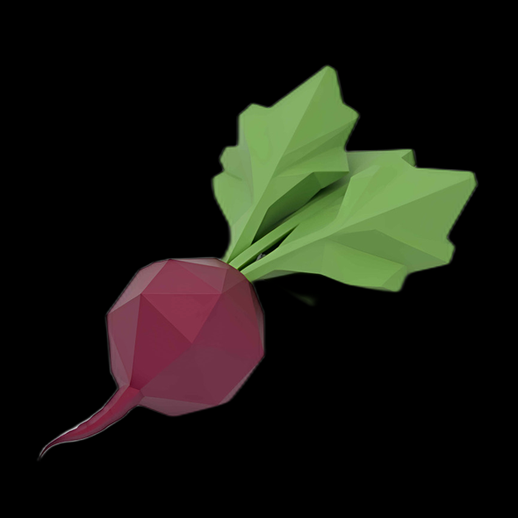 Radis Low Poly 3D - modele 3D gratuit