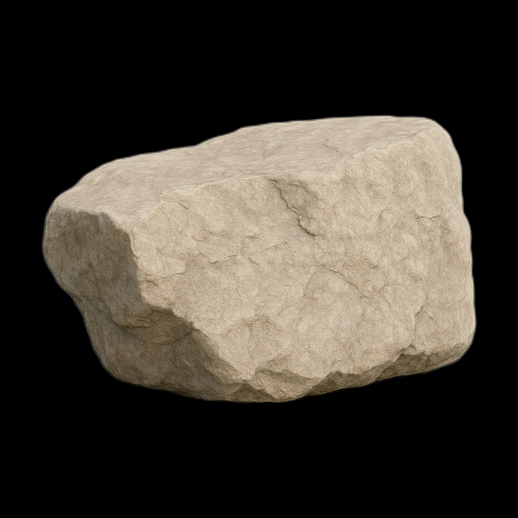 Rocher de pierre beige 3D