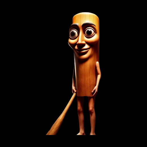 Broomstick character 3D render art