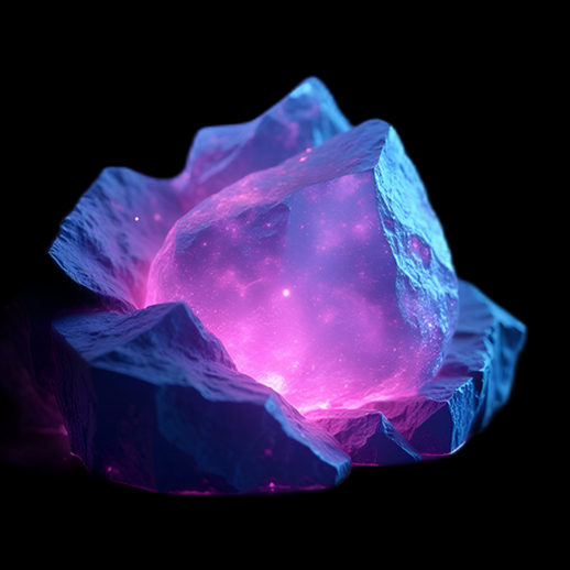 Cristal galactique 3D lumineux