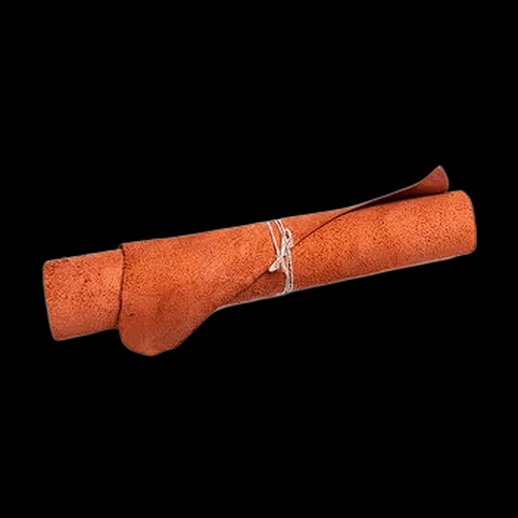 Cuir roulé orange texturé détaillé
